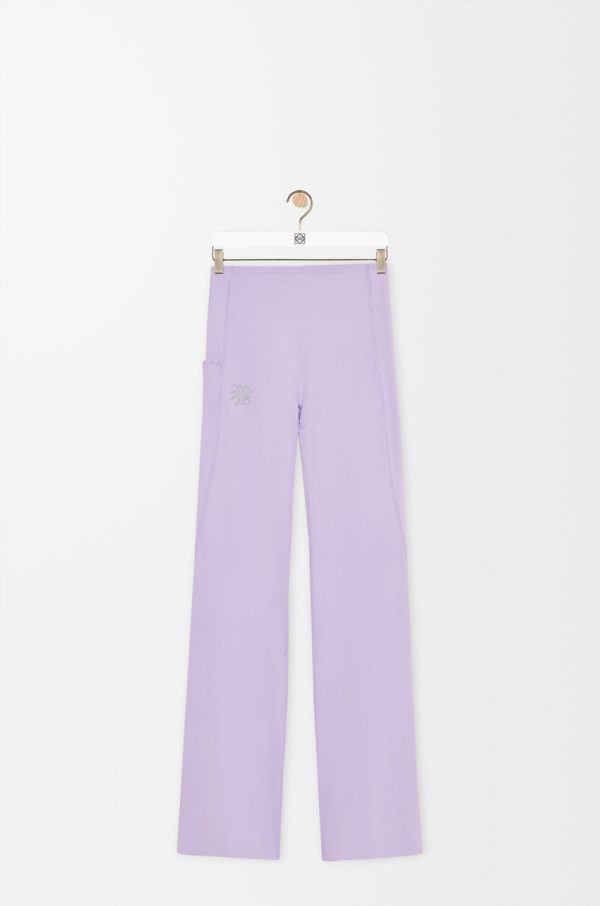 Soft Bootleg Pants In Technical Jersey