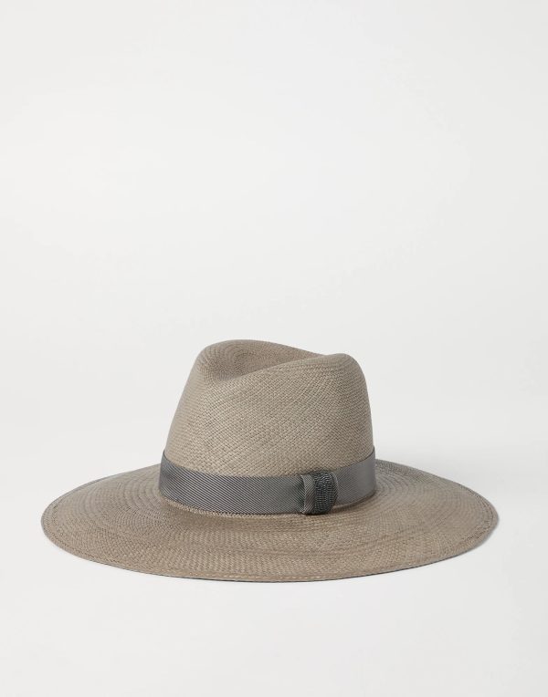 straw-fedora-with-precious-leather-band Straw Fedora With Precious Leather Band