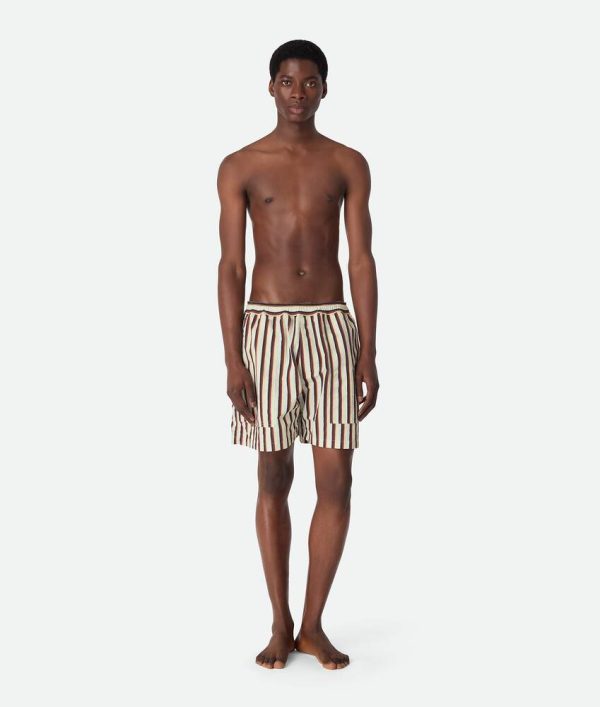 Stripe Nylon Swim Shorts