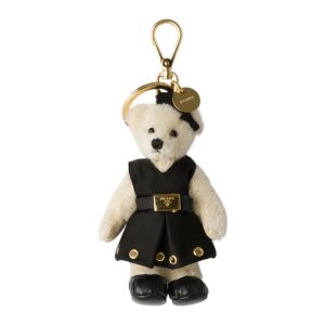 Teddy Bag Charm With Metal Ring