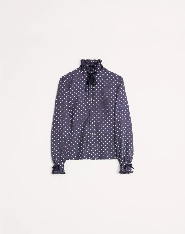 Twill Shirt With Plus De Pois Print