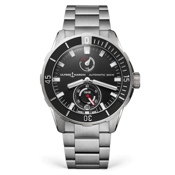 ulysse-nardin-diver-chronometer-black-titanium-bracelet-44mm Ulysse Nardin - Diver Chronometer Black - Titanium Bracelet - 44mm