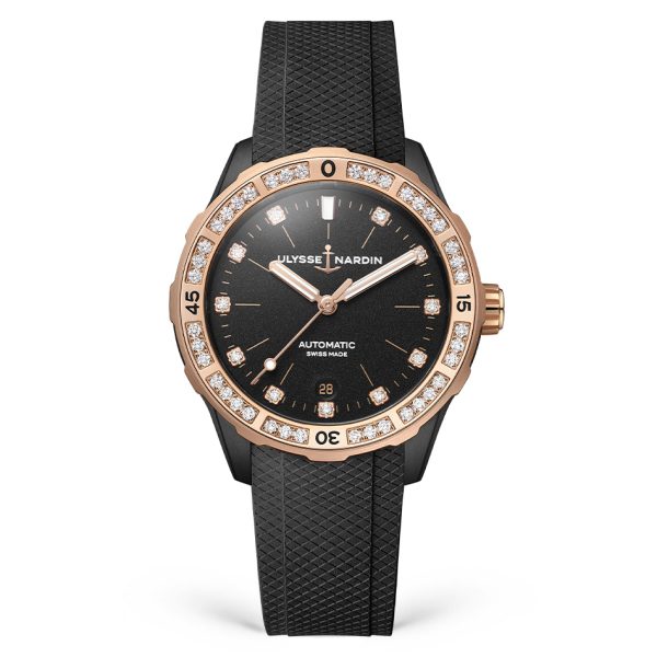 ulysse-nardin-lady-diver-black-gold-rubber-strap-39mm Ulysse Nardin - Lady Diver Black & Gold - Rubber Strap - 39mm
