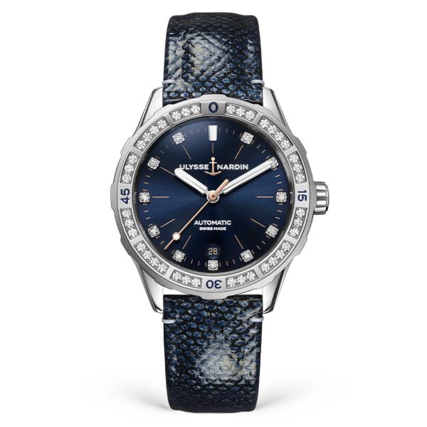 ulysse-nardin-lady-diver-blue-karung-leather-strap-39mm Ulysse Nardin - Lady Diver Blue - Karung Leather Strap - 39mm
