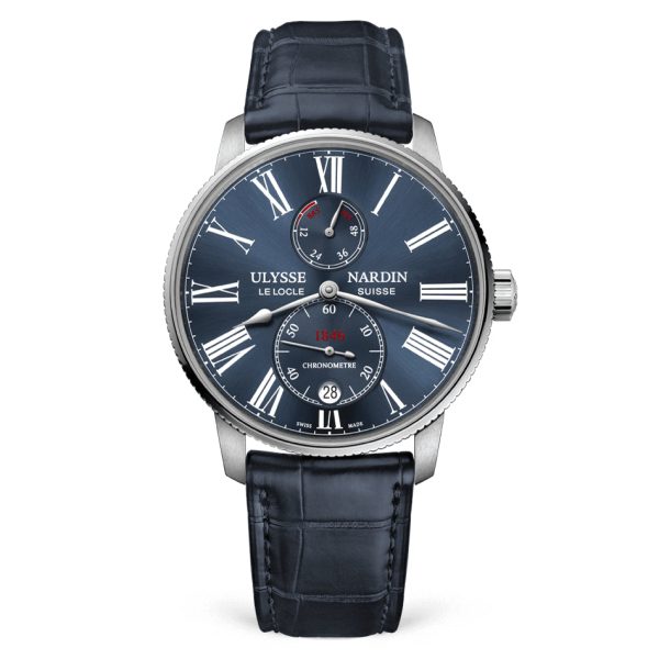 ulysse-nardin-marine-torpilleur-blue-alligator-leather-strap-42mm Ulysse Nardin - Marine Torpilleur Blue - Alligator Leather Strap - 42mm