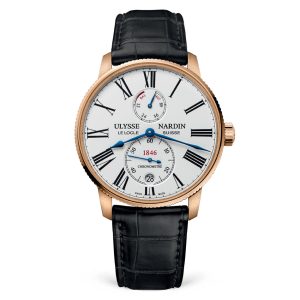 Ulysse Nardin - Marine Torpilleur Gold White - Alligator Leather Strap - 42mm
