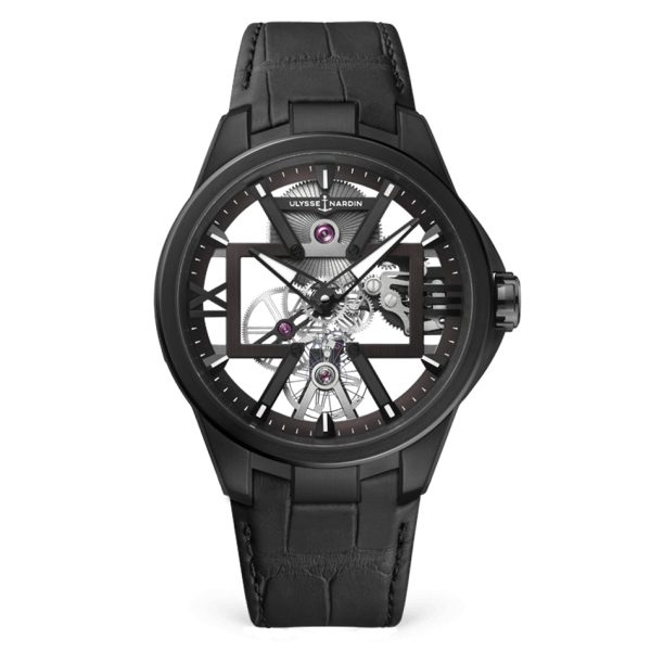 Ulysse Nardin - Skeleton X Black - Alligator Leather Strap - 42mm