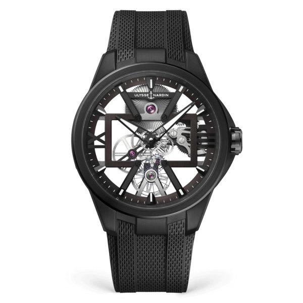 ulysse-nardin-skeleton-x-black-rubber-strap-42mm Ulysse Nardin - Skeleton X Black - Rubber strap - 42mm