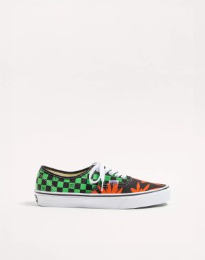 valentino-garavani-and-vans-low-top-fabric-trainer-with-vlogo-checkerboard-print-and-tropical-leaves-print Valentino Garavani And Vans Low-Top Fabric Trainer With Vlogo Checkerboard Print And Tropical Leaves Print