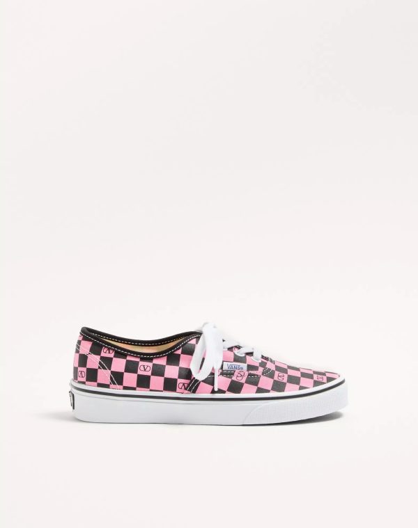 Valentino Garavani And Vans Low-Top Trainer in Fabric with VLogo Checkerboard Print