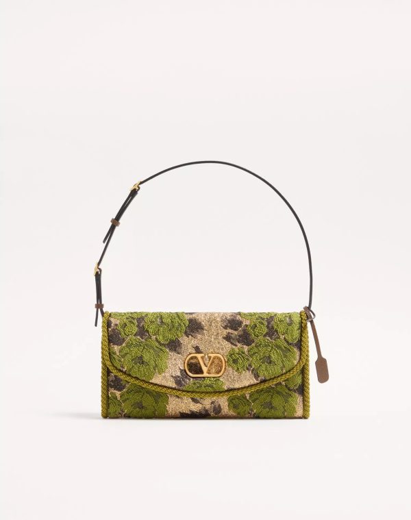 valentino-garavani-devain-small-shoulder-bag-in-jacquard-lurex-fabric Valentino Garavani DeVain Small Shoulder Bag in Jacquard Lurex Fabric