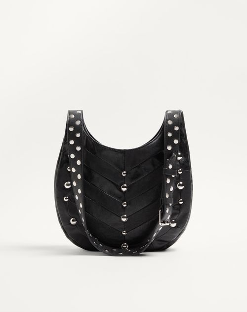 valentino-garavani-hoboho-small-nappa-leather-hobo-bag-with-chevron-pattern-and-studs Valentino Garavani Hoboho Small Nappa Leather Hobo Bag With Chevron Pattern And Studs