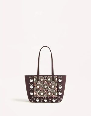 Valentino Garavani Nellc?te Mini Embroidered Shopping Bag