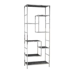 Wall Cabinet Blackbone Silver 7 Shelves