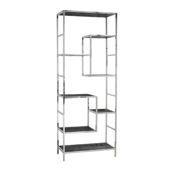 Wall Cabinet Blackbone Silver 7 Shelves