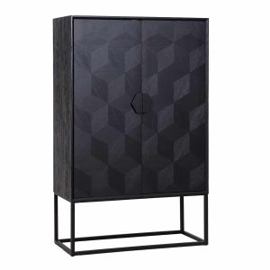 Wall cabinet Blax 2-doors (Black)