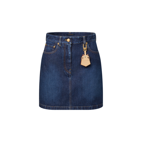 Washed Denim Skirt