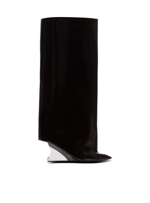 Wedge Calfskin Leather Boots