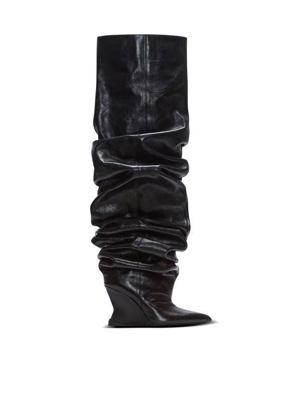 Wedge Thigh-High Boots