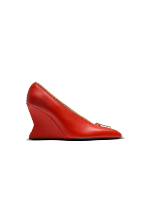 zip-wedge-pumps-in-lambskin-leather Zip Wedge Pumps In Lambskin Leather